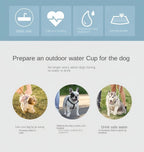 Portable Dog Cat Water Bottle with Storage Food and Water Container for Puppy Pets dogs Feeder Bowl Outdoor Travel Pet