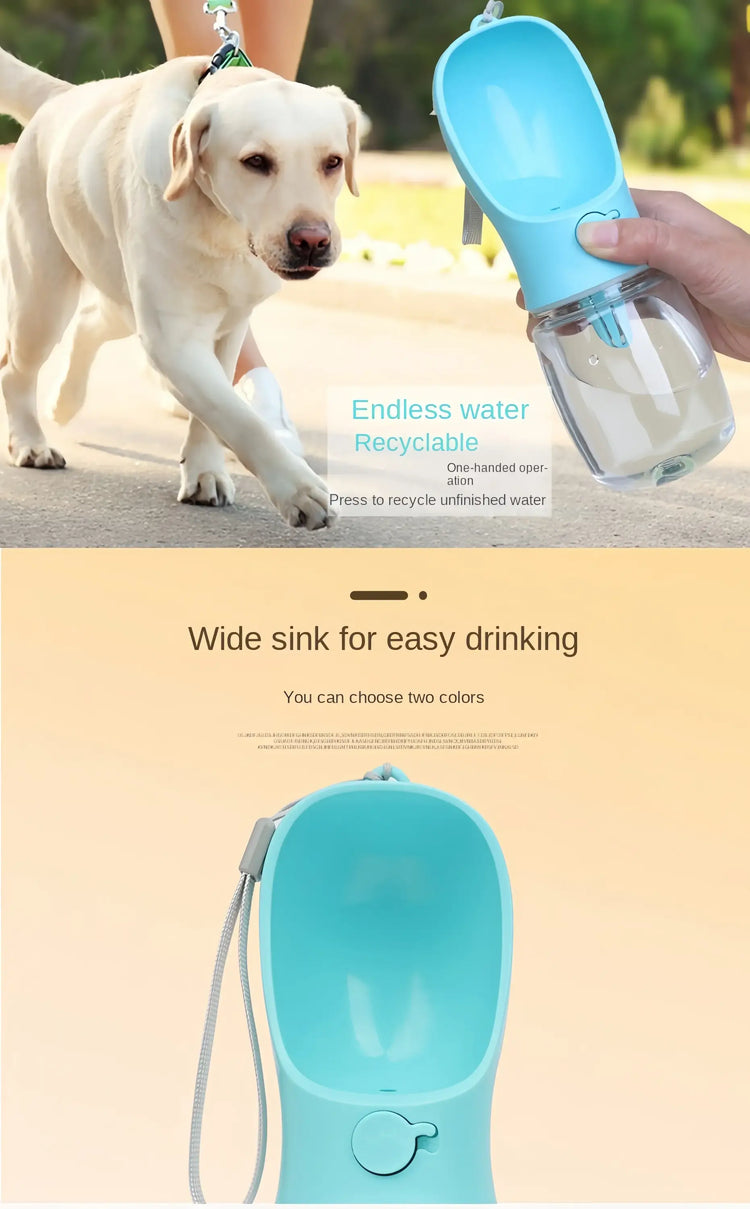 Portable Dog Cat Water Bottle with Storage Food and Water Container for Puppy Pets dogs Feeder Bowl Outdoor Travel Pet