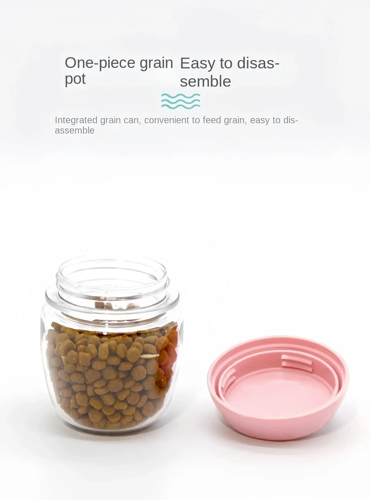 Portable Dog Cat Water Bottle with Storage Food and Water Container for Puppy Pets dogs Feeder Bowl Outdoor Travel Pet