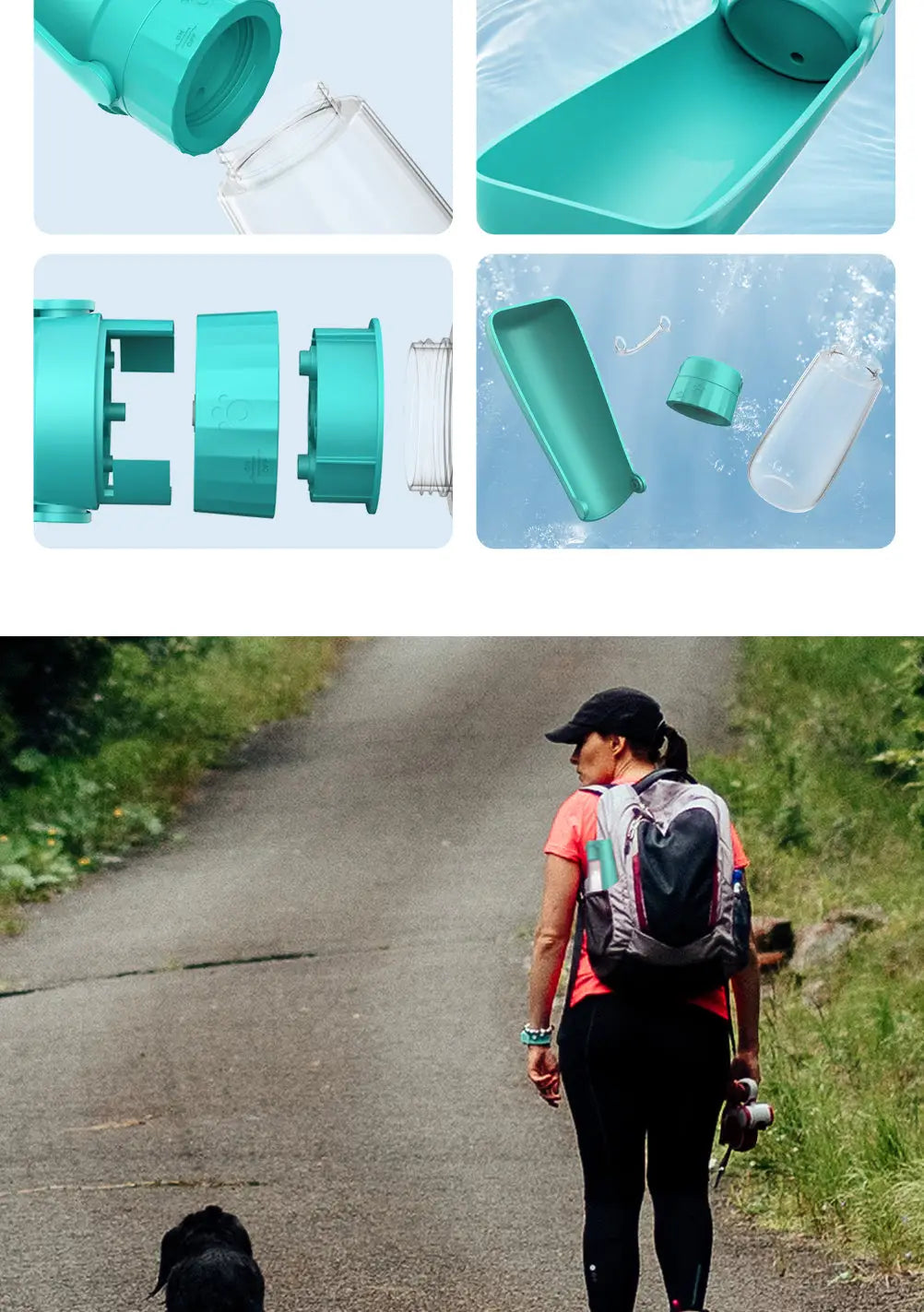 Portable Dog Water Bottle Dispenser For Small Large Dogs Foldable Puppy Outdoor Hiking Drinking Bowl French Bulldog Pet