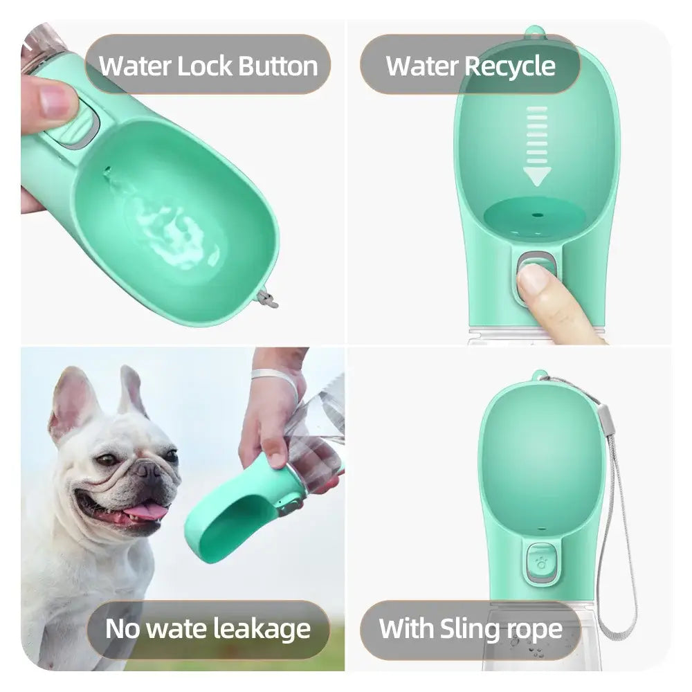 Portable Dog Water Bottle For Small Large Dogs Cat Outdoor Leakproof Walking Drinking Bowls Chihuahua French Bulldog