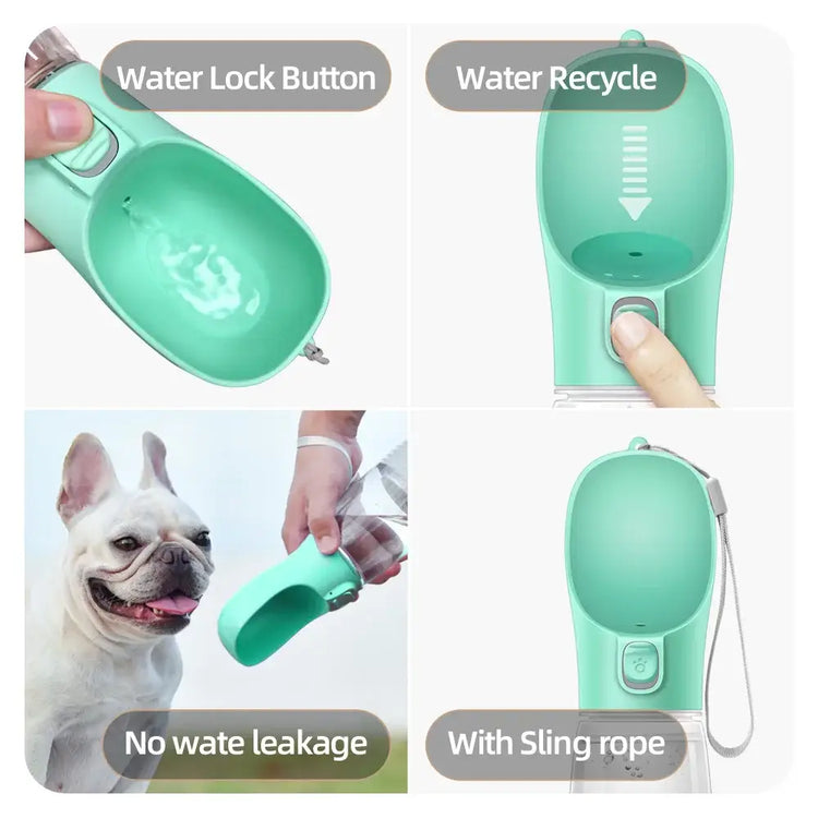 Portable Dog Water Bottle For Small Large Dogs Cat Outdoor Leakproof Walking Drinking Bowls Chihuahua French Bulldog