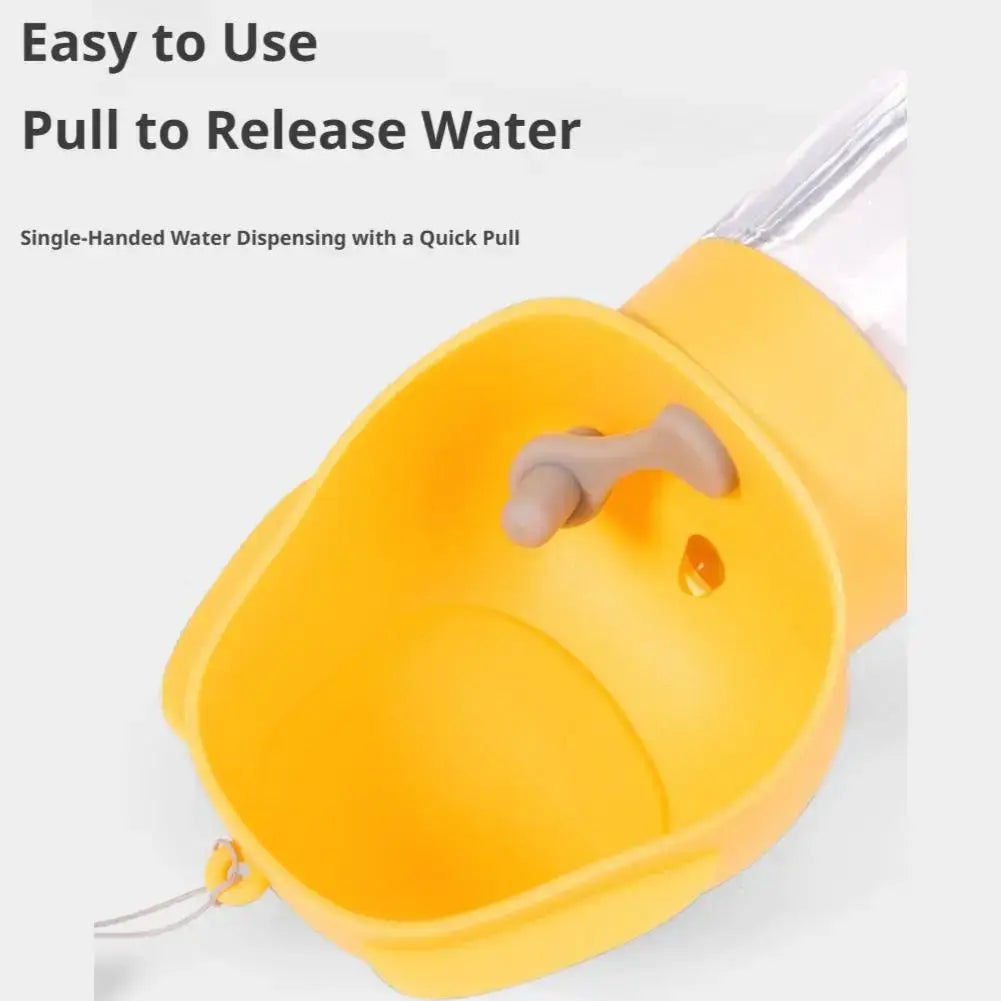 Portable Dog Water Bottle Leak-Proof Pet Drinking Bottle with Built-in Bowl Ideal for Walking Hiking and Travel