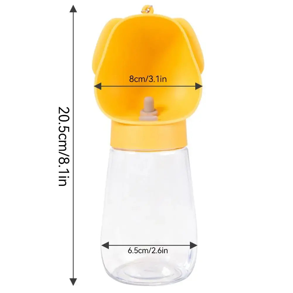 Portable Dog Water Bottle Leak-Proof Pet Drinking Bottle with Built-in Bowl Ideal for Walking Hiking and Travel