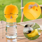 Portable Dog Water Bottle Leak-Proof Pet Drinking Bottle with Built-in Bowl Ideal for Walking Hiking and Travel