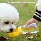 Portable Dog Water Bottle Leak-Proof Pet Drinking Bottle with Built-in Bowl Ideal for Walking Hiking and Travel