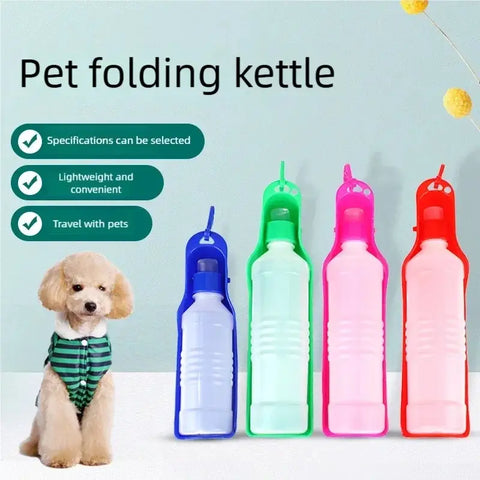 Portable Dog Water Bottle Outdoor Walking Hiking Travel Pet Drinking Cup Leakproof Reusable Water Dispenser