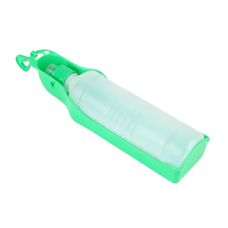 Portable Dog Water Bottle Outdoor Walking Hiking Travel Pet Drinking Cup Leakproof Reusable Water Dispenser - green