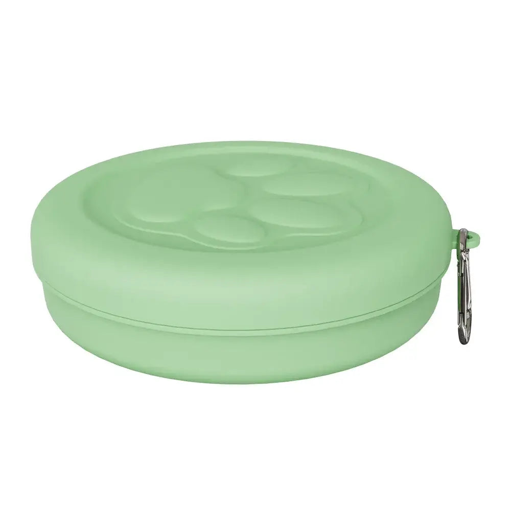 Portable Outdoor Pet Bowl: 2-in-1 Travel Dog Food/Water Dish with Treat Compartment for Hiking Camping and On-the-Go