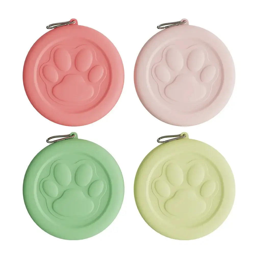 Portable Pet Bowl Set: Collapsible Outdoor Feeder with Snack Container for Dog & Cat Food on Hikes Camping and Travel