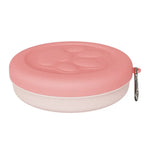 Portable Pet Bowl Set: Collapsible Outdoor Feeder with Snack Container for Dog & Cat Food on Hikes Camping and Travel