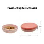 Portable Pet Bowl Set: Collapsible Outdoor Feeder with Snack Container for Dog & Cat Food on Hikes Camping and Travel