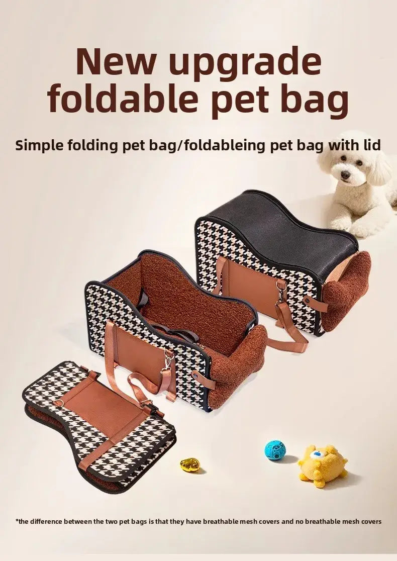 Portable Pet Car Safety Seat Cushion for Center Console Armrest Dog Cat Travel Bed for Small Pets