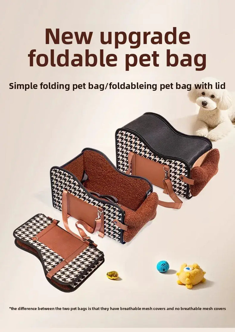 Portable Pet Car Safety Seat Cushion for Center Console Armrest Dog Cat Travel Bed for Small Pets