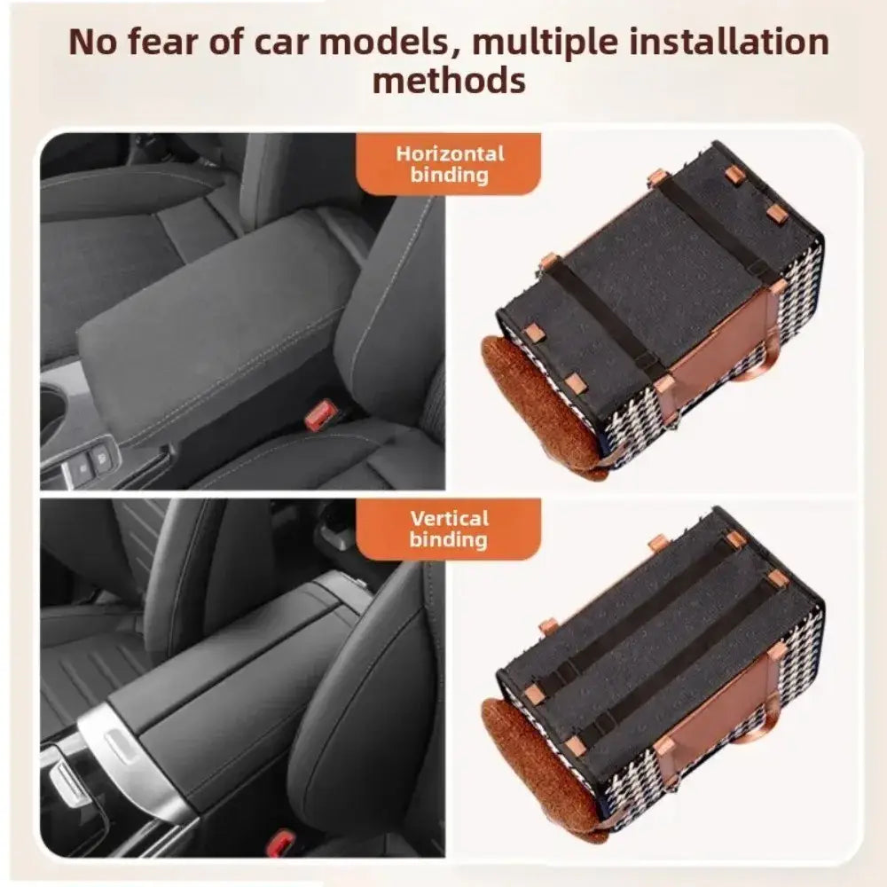 Portable Pet Car Safety Seat Cushion for Center Console Armrest Dog Cat Travel Bed for Small Pets