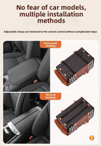 Portable Pet Car Safety Seat Cushion for Center Console Armrest Dog Cat Travel Bed for Small Pets