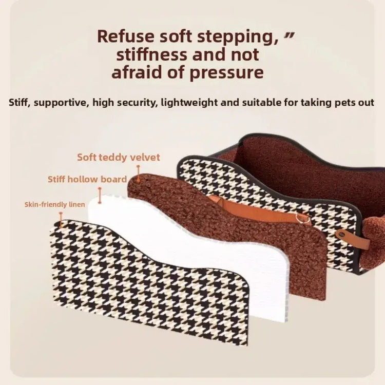 Portable Pet Car Safety Seat Cushion for Center Console Armrest Dog Cat Travel Bed for Small Pets
