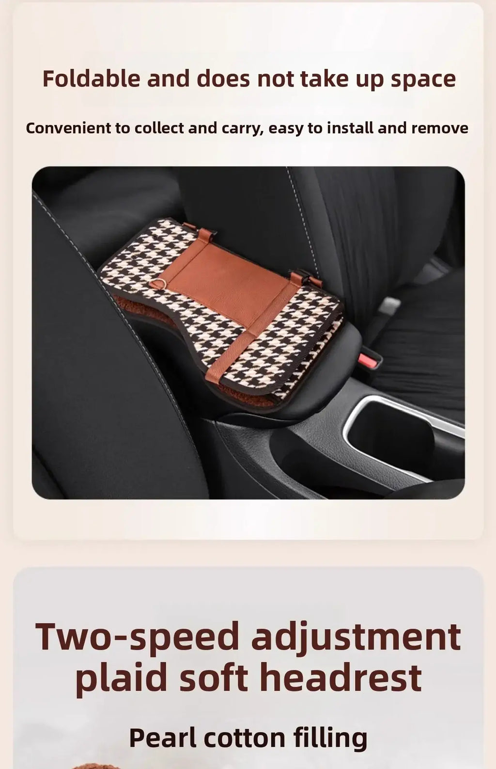 Portable Pet Car Safety Seat Cushion for Center Console Armrest Dog Cat Travel Bed for Small Pets