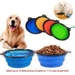 Portable Pet Food Bowl Durable TPR Bowl Cat and Dog Food Pet Silicone Collapsible Bowl Portable Travel Outdoor Water