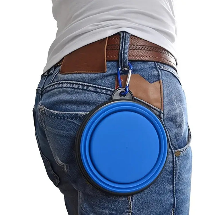 Portable Pet Food Bowl Durable TPR Bowl Cat and Dog Food Pet Silicone Collapsible Bowl Portable Travel Outdoor Water