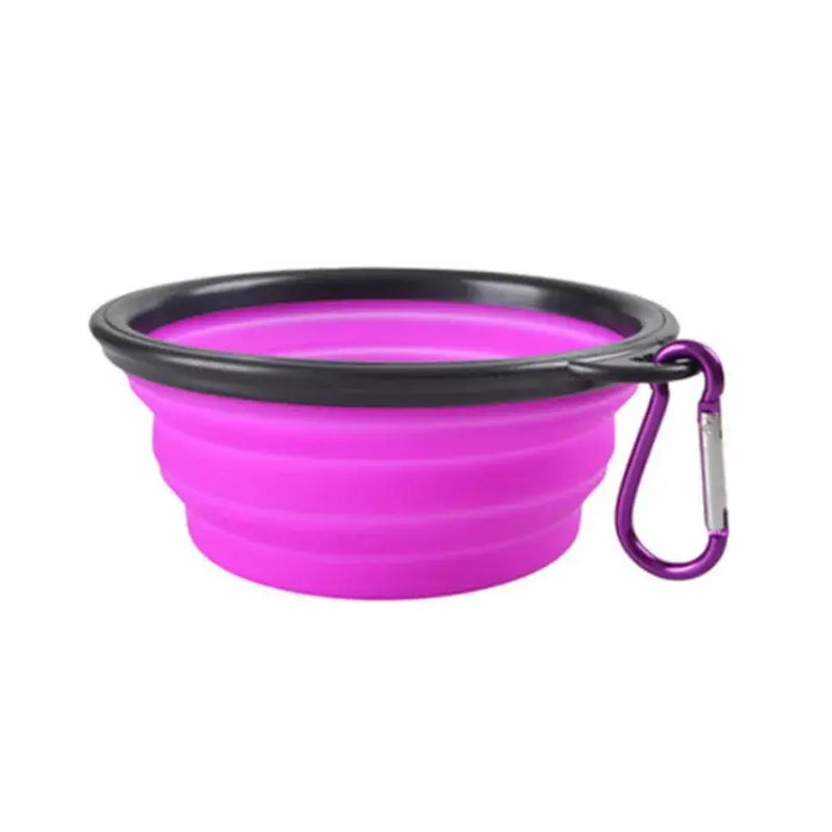Portable Pet Food Bowl Durable TPR Bowl Cat and Dog Food Pet Silicone Collapsible Bowl Portable Travel Outdoor Water