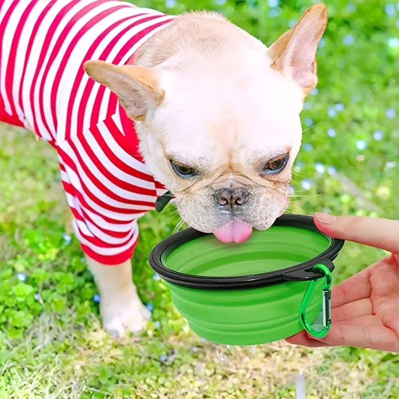 Portable Pet Food Bowl Durable TPR Bowl Cat and Dog Food Pet Silicone Collapsible Bowl Portable Travel Outdoor Water