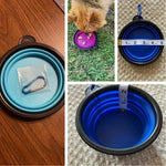 Portable Pet Food Bowl Durable TPR Bowl Cat and Dog Food Pet Silicone Collapsible Bowl Portable Travel Outdoor Water