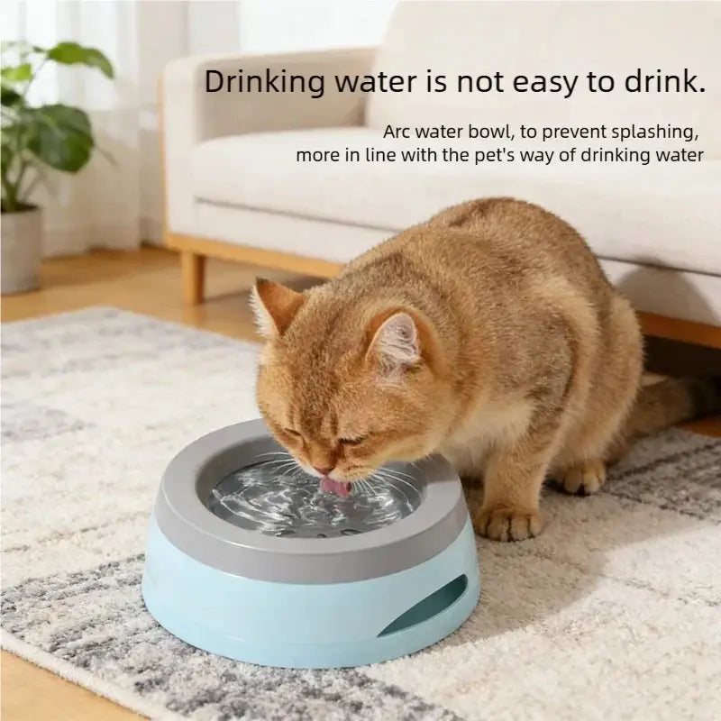Portable Plastic Pet Dog Bowls No Spill Floating Design Non-Slip Cat Bowl Water Feeder Dry Mouth Support Pet Accessories