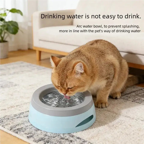 Portable Plastic Pet Dog Bowls No Spill Floating Design Non-Slip Cat Bowl Water Feeder Dry Mouth Support Pet Accessories