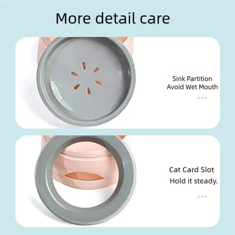 Portable Plastic Pet Dog Bowls No Spill Floating Design Non-Slip Cat Bowl Water Feeder Dry Mouth Support Pet Accessories