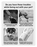 Portable water bottle for dogs portable travel cup walking pet drinking fountain pet supplies Dumbbell-shaped treat