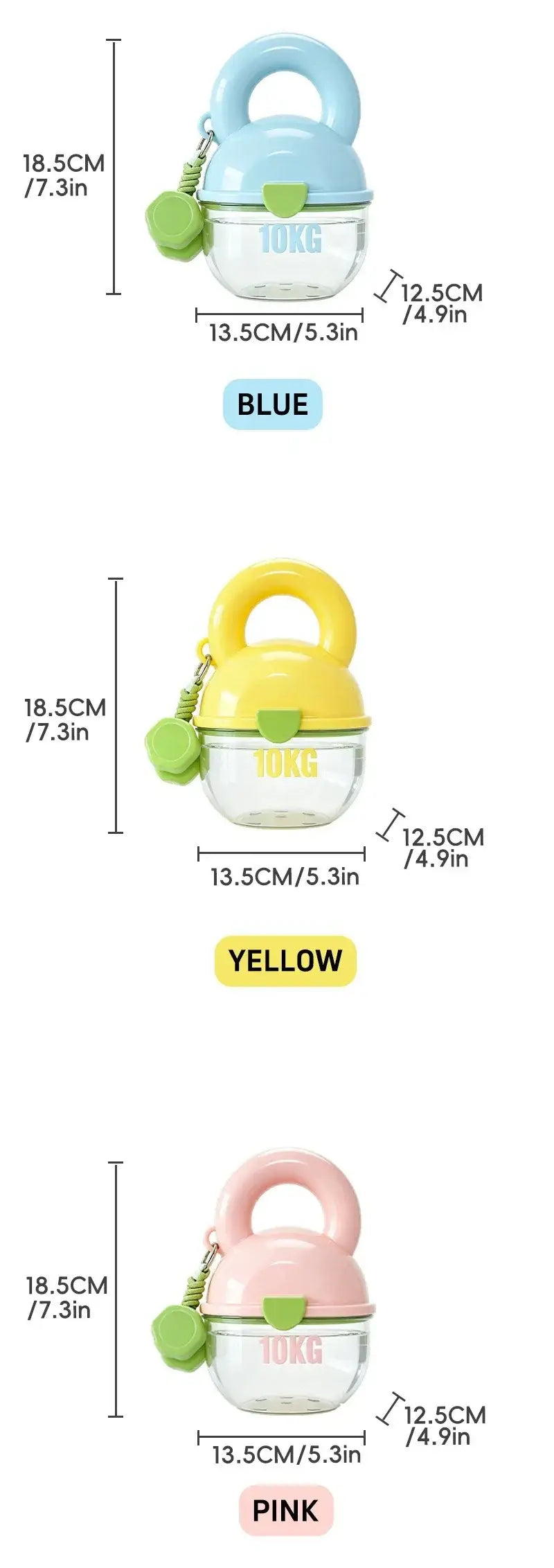 Portable water bottle for dogs portable travel cup walking pet drinking fountain pet supplies Dumbbell-shaped treat
