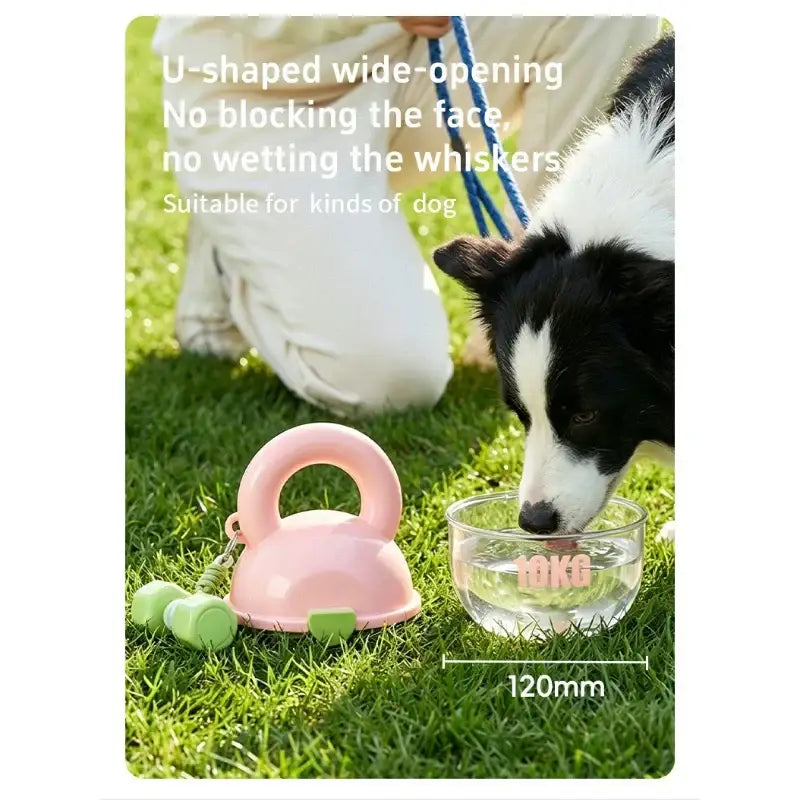 Portable water bottle for dogs portable travel cup walking pet drinking fountain pet supplies Dumbbell-shaped treat