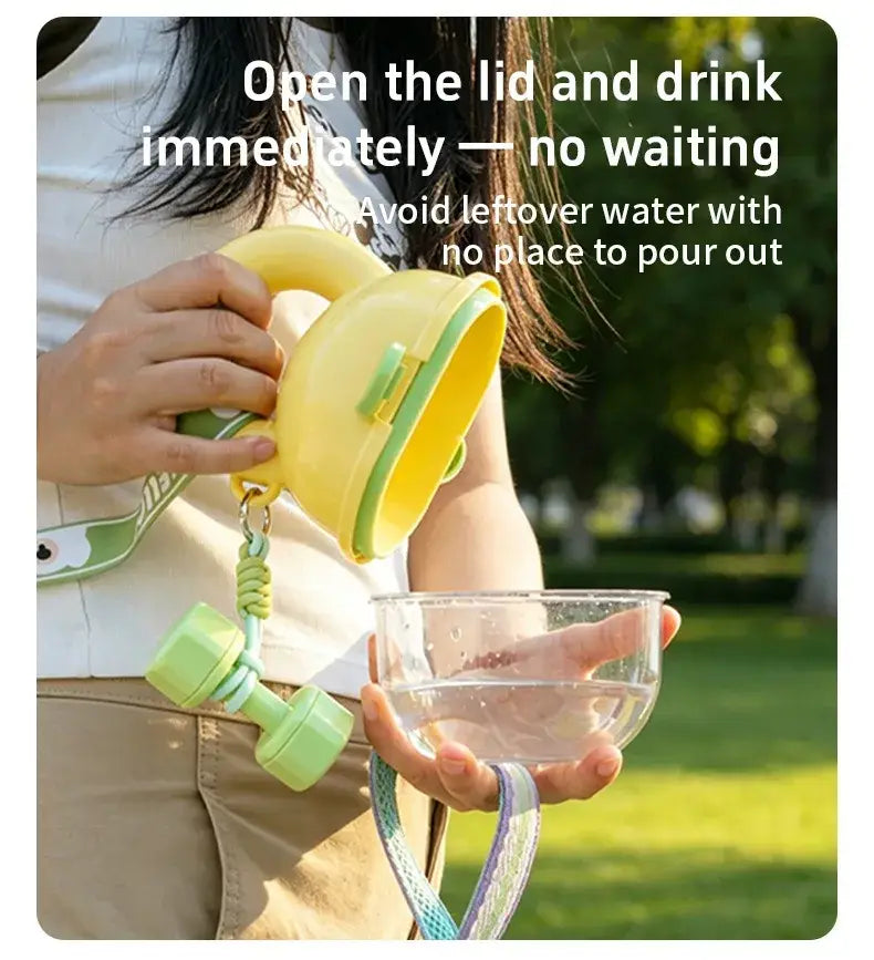 Portable water bottle for dogs portable travel cup walking pet drinking fountain pet supplies Dumbbell-shaped treat