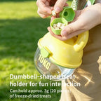 Portable water bottle for dogs portable travel cup walking pet drinking fountain pet supplies Dumbbell-shaped treat