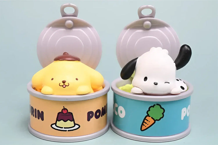 New Product In Stock Kt Cat Canned Food Blind Box Design Cute Pudding Dog Cinnamoroll Desktop Ornament Holiday Gift For
