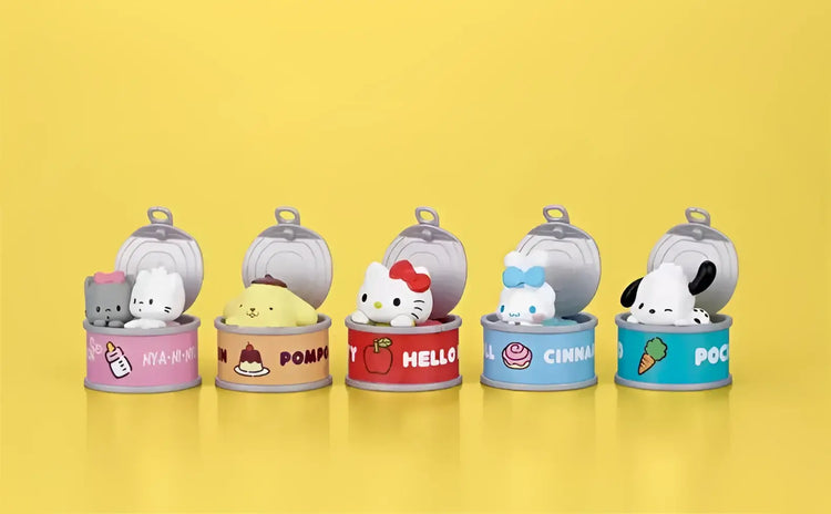 New Product In Stock Kt Cat Canned Food Blind Box Design Cute Pudding Dog Cinnamoroll Desktop Ornament Holiday Gift For