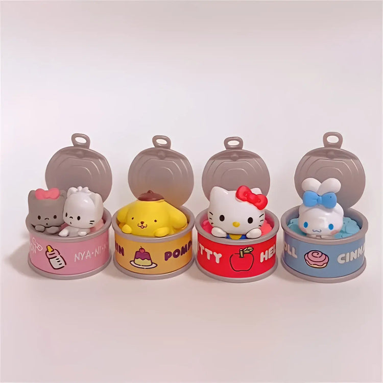 New Product In Stock Kt Cat Canned Food Blind Box Design Cute Pudding Dog Cinnamoroll Desktop Ornament Holiday Gift For