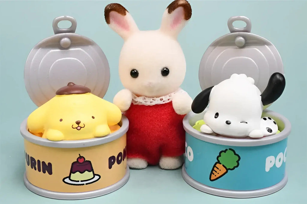 New Product In Stock Kt Cat Canned Food Blind Box Design Cute Pudding Dog Cinnamoroll Desktop Ornament Holiday Gift For