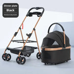 Poussette 3 en 1 pour animaux - black / M