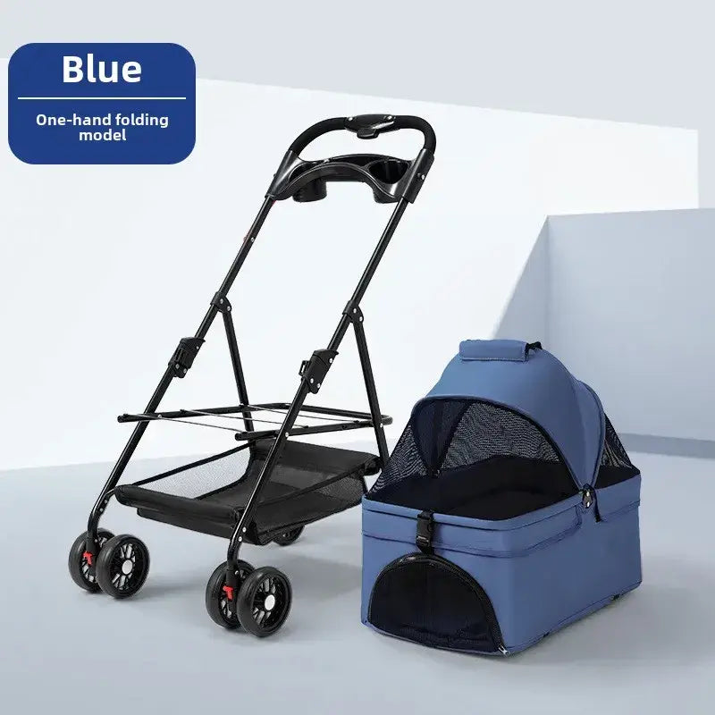 Poussette 3 en 1 pour animaux - Blue / M