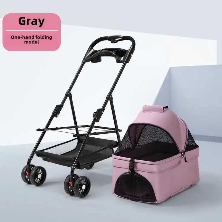 Poussette 3 en 1 pour animaux - light pink / M