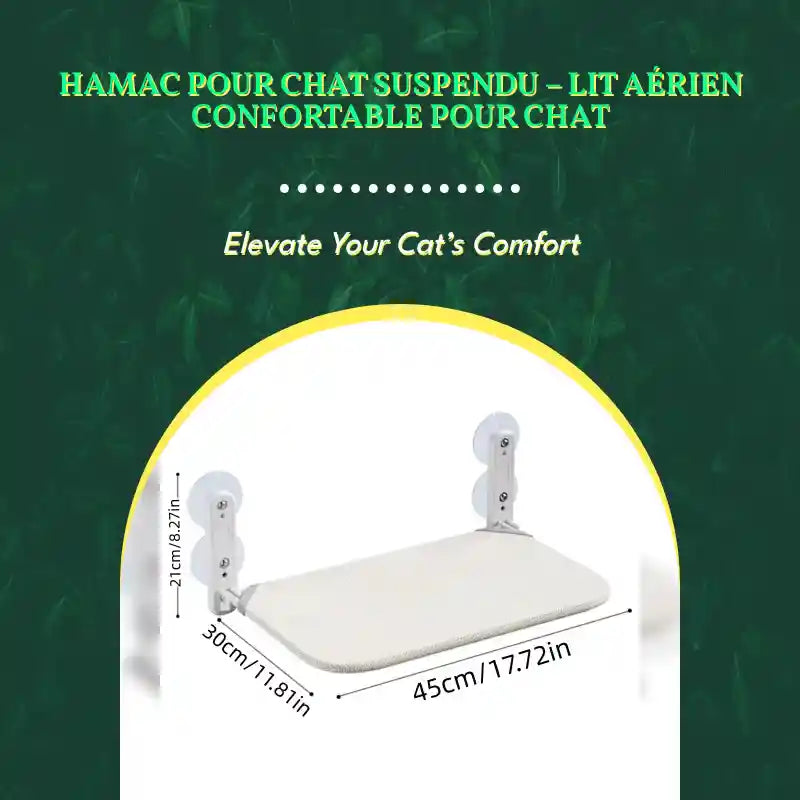 Hamac pour chat suspendu &ndash; Lit a&eacute;rien confortable pour chat by@Outfy