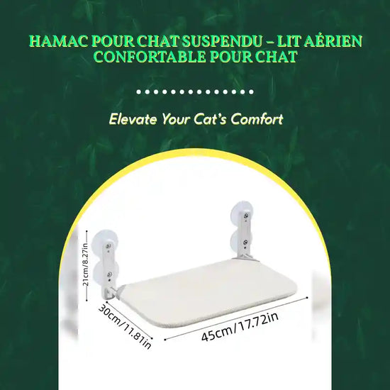 Hamac pour chat suspendu &ndash; Lit a&eacute;rien confortable pour chat by@Outfy
