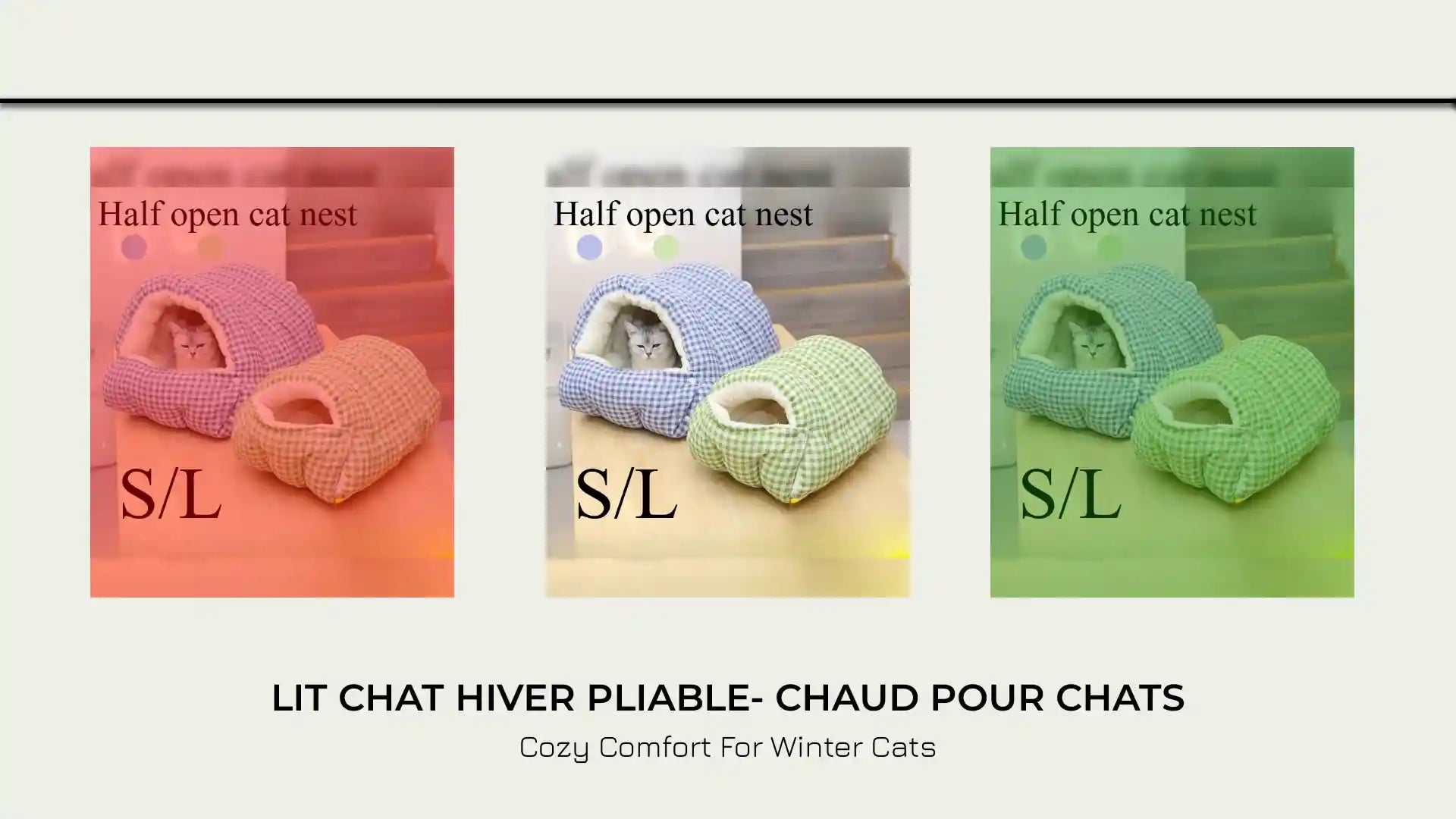 Lit Chat Hiver Pliable- Chaud pour Chats by@Outfy
