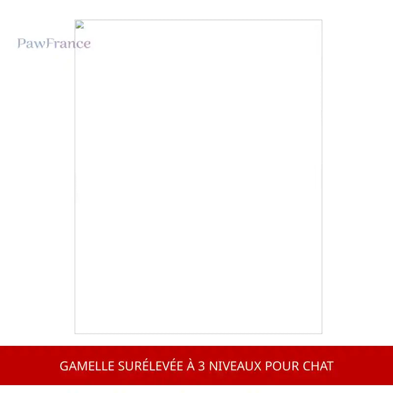 Gamelle sur&eacute;lev&eacute;e &agrave; 3 niveaux pour chat by@Outfy
