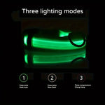 Reflective LED Dog Collar for Night Safety - Durable Geometric Patterned Battery-Powered Ideal for Small/Medium Breeds