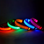Reflective LED Dog Collar for Night Safety - Durable Geometric Patterned Battery-Powered Ideal for Small/Medium Breeds
