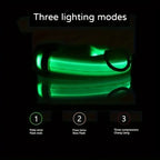 Reflective LED Dog Collar for Night Safety - Durable Geometric Patterned Battery-Powered Ideal for Small/Medium Breeds