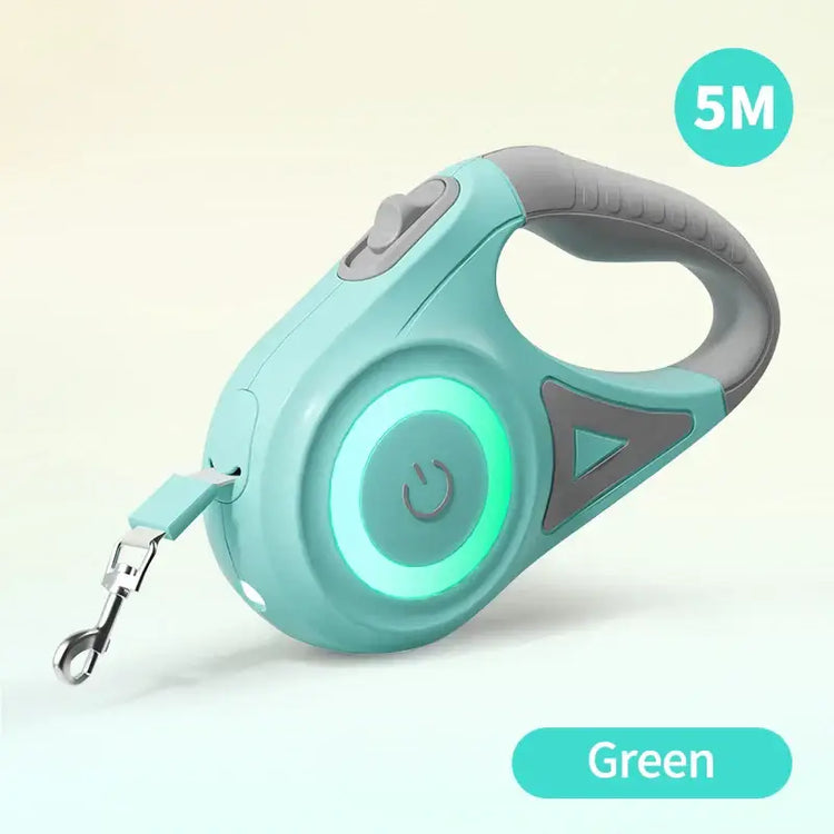 Retractable Dog Leash - Green